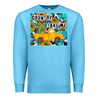 Ocean Blue country roads take me home Premium Sweatshirt - MaliasSmallBusiness