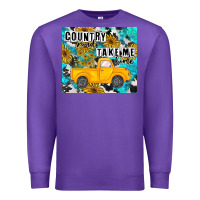 Purple country roads take me home Premium Sweatshirt - MaliasSmallBusiness
