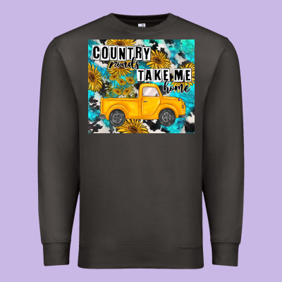 Country Roads Take Me Home Premium Sweatshirt Designed By Maliassmallbusiness
