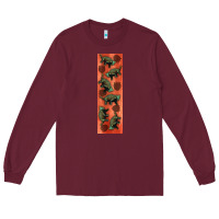 Burgundy dinosaur ankylosaurus pen wrap Long Sleeve Tee - Artiststas