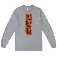 Heather Grey dinosaur ankylosaurus pen wrap Long Sleeve Tee - Artiststas