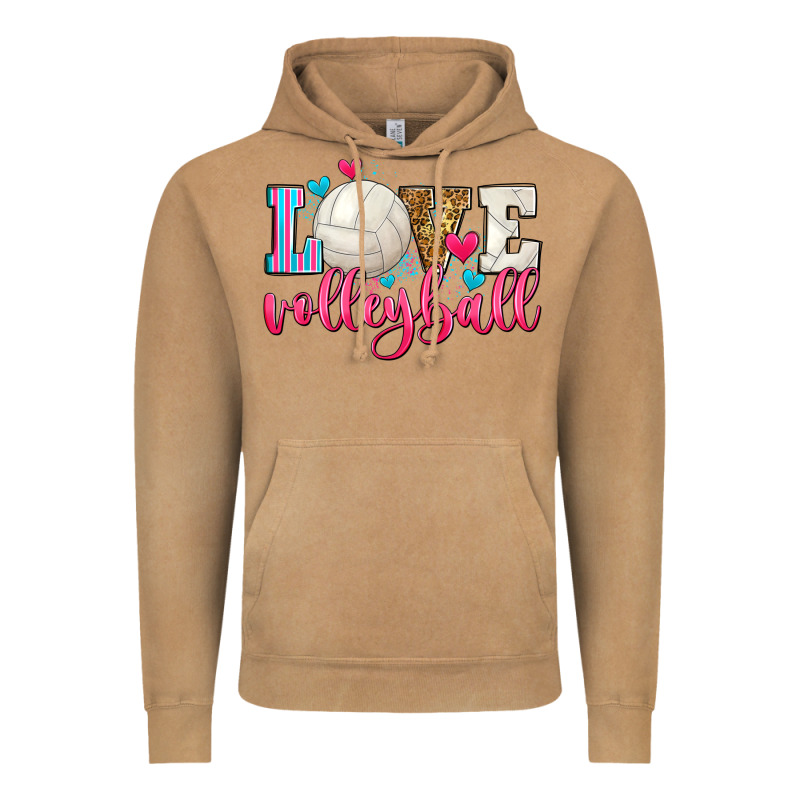 Love Volleyball Vintage Hoodie by Zillion Design Studio | Teevron