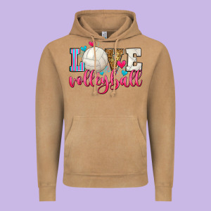 Love Volleyball Vintage Hoodie Designed By Zillion Design Studio