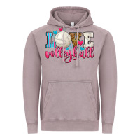 Vintage Zinc love volleyball Vintage Hoodie - Zillion Design Studio