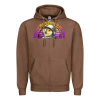 Chestnut doge coin hodl on we're going to the moon retro sunset Zipper Hoodie - Jasminsmagicworld