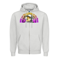 Dove Grey doge coin hodl on we're going to the moon retro sunset Zipper Hoodie - Jasminsmagicworld