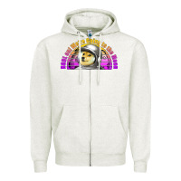 Oatmeal Heather doge coin hodl on we're going to the moon retro sunset Zipper Hoodie - Jasminsmagicworld