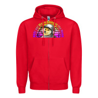 Red doge coin hodl on we're going to the moon retro sunset Zipper Hoodie - Jasminsmagicworld