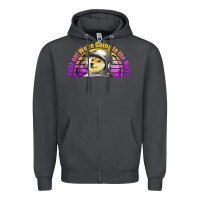 Smoke doge coin hodl on we're going to the moon retro sunset Zipper Hoodie - Jasminsmagicworld