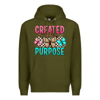 Army Green created with a purpose Premium Hoodie - Artiststas