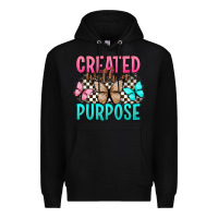 Black created with a purpose Premium Hoodie - Artiststas
