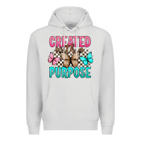 Dove Grey created with a purpose Premium Hoodie - Artiststas