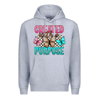 Heather Grey created with a purpose Premium Hoodie - Artiststas