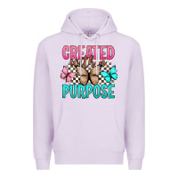 Lilac created with a purpose Premium Hoodie - Artiststas