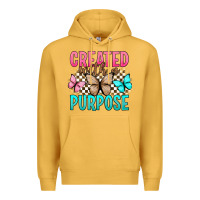 Mustard created with a purpose Premium Hoodie - Artiststas