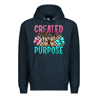 Navy created with a purpose Premium Hoodie - Artiststas