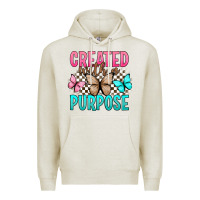 Oatmeal Heather created with a purpose Premium Hoodie - Artiststas