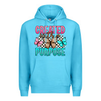 Ocean Blue created with a purpose Premium Hoodie - Artiststas
