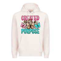 Pale Pink created with a purpose Premium Hoodie - Artiststas