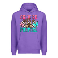 Purple created with a purpose Premium Hoodie - Artiststas
