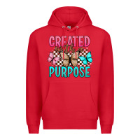 Red created with a purpose Premium Hoodie - Artiststas