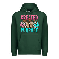Sports Green created with a purpose Premium Hoodie - Artiststas