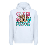 White created with a purpose Premium Hoodie - Artiststas