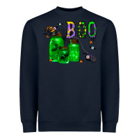 Navy boo drink Heavyweight Sweatshirt - CowhideDigitalArt