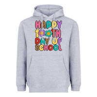 Heather Grey happy 100 th day of school Heavyweight Hoodie - MaliasSmallBusiness