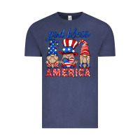 Vintage Denim god bless america gnome Vintage Tee - HRA Design Shop