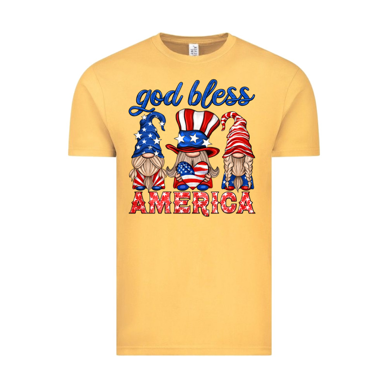 God Bless America Gnome Vintage Tee by HRA Design Shop | Teevron