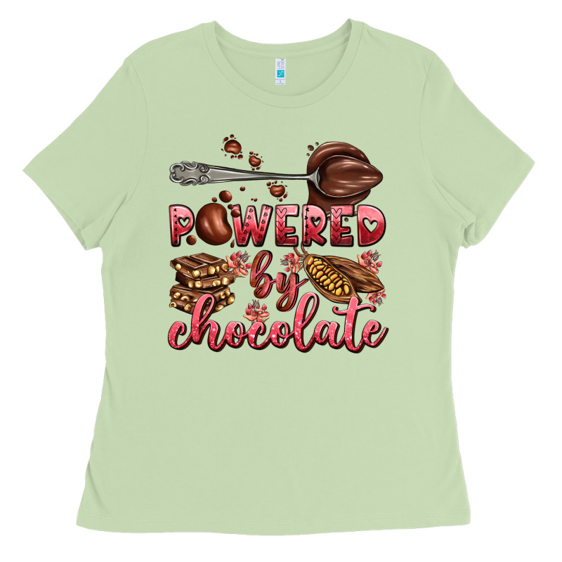 Powered By Chocolate Ladies Tee by AdoDesignShop | Teevron