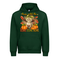 Forest Green Pray Till The Cows Come Home Urban Hoodie - texasbilliewilder