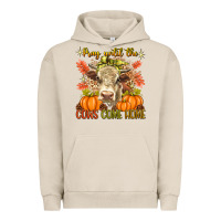 Pigment French Oak Pray Till The Cows Come Home Urban Hoodie - texasbilliewilder
