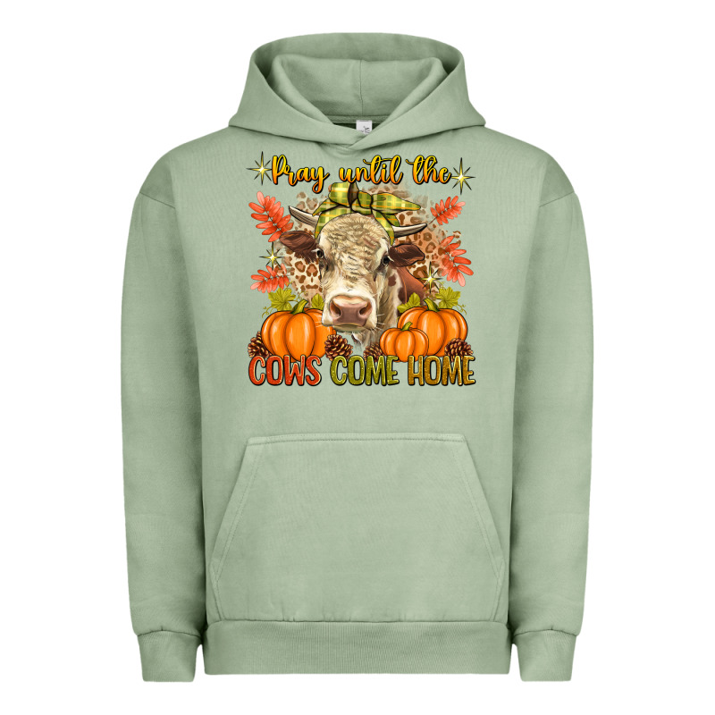 Pray Till The Cows Come Home Urban Hoodie by texasbilliewilder | Teevron
