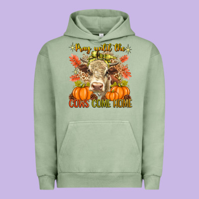 Pray Till The Cows Come Home Urban Hoodie Designed By Texasbilliewilder