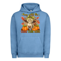 Pigment Pebble Blue Pray Till The Cows Come Home Urban Hoodie - texasbilliewilder