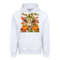 White Pray Till The Cows Come Home Urban Hoodie - texasbilliewilder