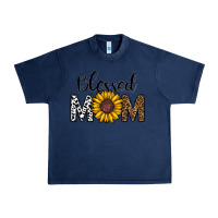 Navy blessed mom Urban Heavy Tee - CowhideDigitalArt