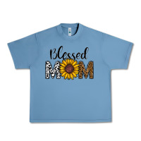 Pebble Blue blessed mom Urban Heavy Tee - CowhideDigitalArt