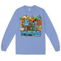 Teach Them To Be Kind With Pumpkins And Fall Long Sleeve Tee | Teevron