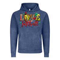 Vintage Denim love softball Vintage Hoodie - Zillion Design Studio