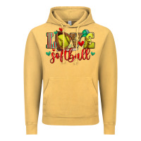 Vintage Mustard love softball Vintage Hoodie - Zillion Design Studio