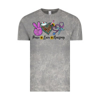 Cloud Rock peace love nursing Vintage Tee - CowhideDigitalArt