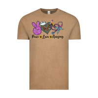 Vintage Coffee peace love nursing Vintage Tee - CowhideDigitalArt