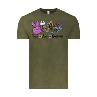 Vintage Olive peace love nursing Vintage Tee - CowhideDigitalArt