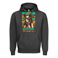Charcoal Heather western pig garden Zipper Hoodie - LillyAllenDesigns