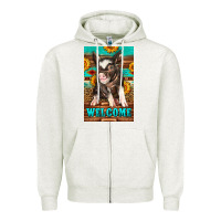 Oatmeal Heather western pig garden Zipper Hoodie - LillyAllenDesigns
