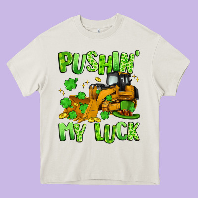 Pushin' My Luck Heavy Core Tee Designed By Artiststas