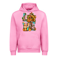 Fuchsia Pink Love Turkey Thanksgiving Urban Hoodie - texasbilliewilder